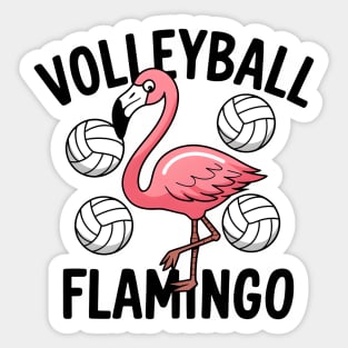 Funny Volleyball Flamingo Shirt – Cute Volleyball Animal Sticker